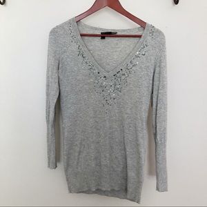 Eileen Fisher Gray V-Neck Sweater